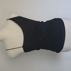 Asymmetrical Tank Top w/ Gold Sparkles